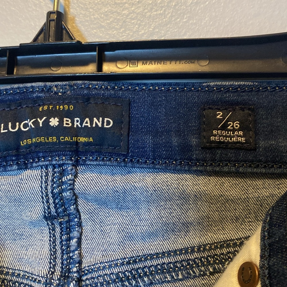 Lucky Brand Bridgette Jeans Women 2/26 Blue Stretch Denim High Rise Skinny Ankle - Picture 6 of 15